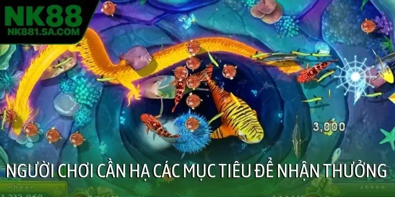 Người chơi cần hạ các mục tiêu để nhận thưởng