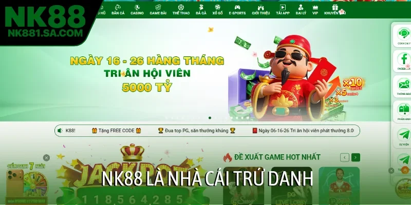 NK88 là nhà cái trứ danh
