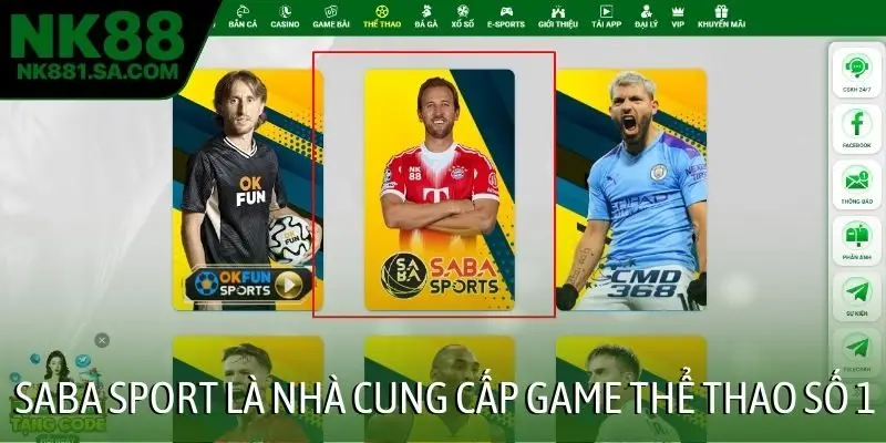 Saba Sport là nhà cung cấp game thể thao số 1